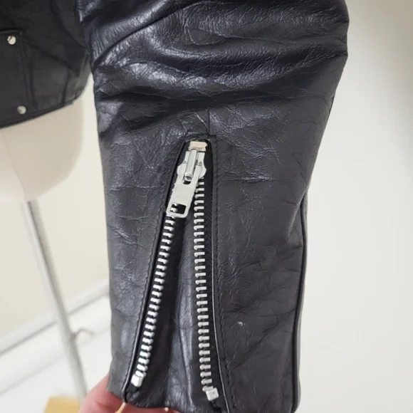 Vintage genuine leather motorcycle jacket iconic authentic 80s 90s fringe - Picture 12 of 16